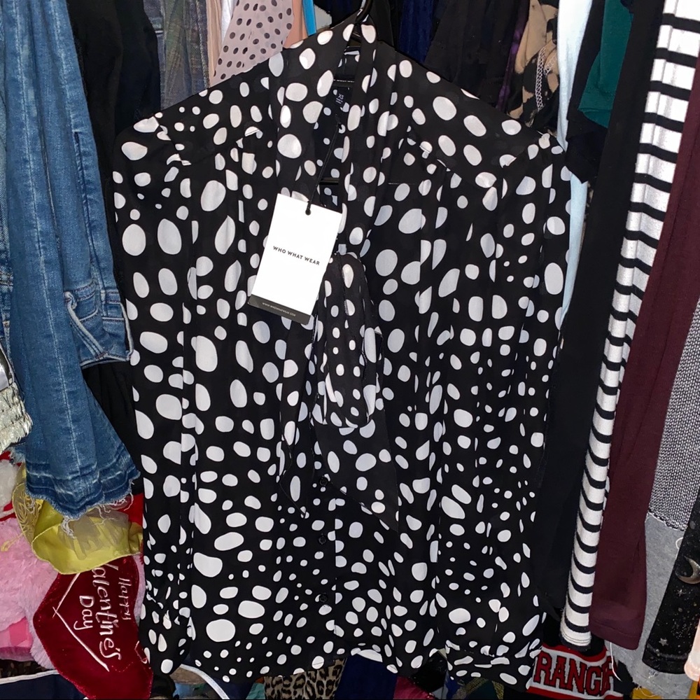 Who What Wear bow blouse